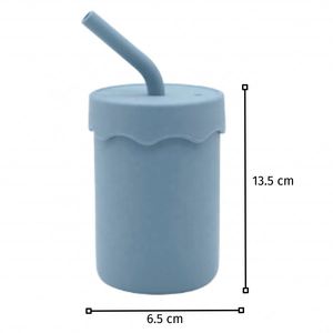 Vasos de Silicona para Bebés con Pajita y Tapa, Aptos para Refrigerador, Libres de BPA, para Niños de 1 a 3 Años, Antiderrames - Product Image 2
