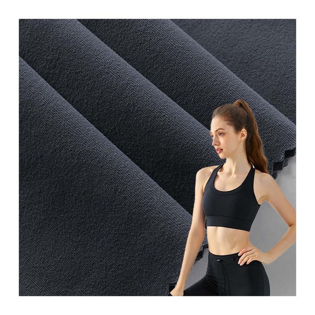 87% Recycled Polyester 13% Elastane Plain Dyed Activewear Fabric 4 Way Stretch Thick Sports Wear Fabric