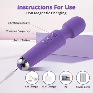 Vibrador <span class=keywords><strong>de</strong></span> Silicona Resistente al por Mayor, Juguete Sexual Personalizado OEM, Vibrador <span class=keywords><strong>de</strong></span> Masaje Clitorial AV para Mujeres, Empaquetado Discreto - Product Image 5