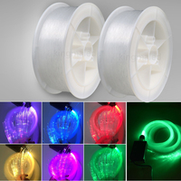 Câbles en fibre optique en plastique à émission lumineuse pour plafonds étoilés, lumières LED - Utilisation intérieure/extérieure, gradation, installation facile, haute luminosité