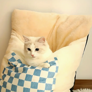 Sofá cama para rascar gatos, cama para dormir fuera de la puerta para gatos y perros, cojín Ramen para mascotas, ropa de cama de papel de hámster de estilo grande, dosel, camas elegantes - Product Image 4