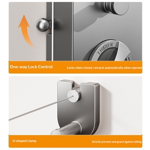 Corde <span class=keywords><strong>à</strong></span> <span class=keywords><strong>linge</strong></span> rétractable robuste 20 kg, sans perçage, fixation murale, en ABS et acier inoxydable, invisible, pour intérieur et <span class=keywords><strong>extérieur</strong></span> - Product Image 4