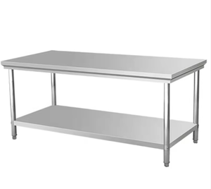 <span class=keywords><strong>Table</strong></span> de travail commerciale en acier inoxydable avec <span class=keywords><strong>roulettes</strong></span> pour cuisine - Product Image 3