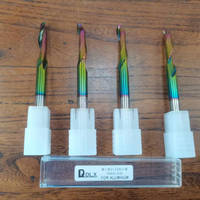 Fraise à cannelure unique fraise en bout en acier à grande vitesse outil de coupe acrylique PVC 4 6mm mèches de routeur outils CNC
