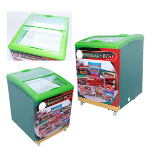 Tủ Đông Thương Mại Tủ Kem Tủ Đông Cửa Kính Sâu Với Nhãn Dán Thiết Kế Của Bạn - Product Image 1