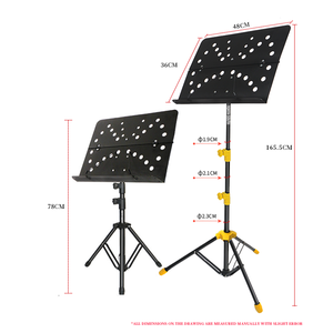 Factory Wholesale PA510/78-155cm Book <strong>Stand</strong> for <strong>Music</strong> Durable Metal Big Zie Angle Adjusting Knob Musical Instrument Accessories - Product Image 2