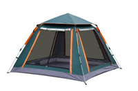 Carpa de Camping para Exteriores con Puertas y Ventanas Panorámicas, Sin Necesidad de Instalación, Resistente al Sol, Impermeable, de Tela Oxford, para Primavera/Verano/Otoño