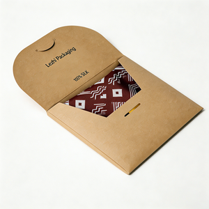 Écharpes ultra-fines personnalisées pour femmes, rubans, cravates pour hommes, enveloppes en papier kraft, boîtes d'emballage - Product Image 3