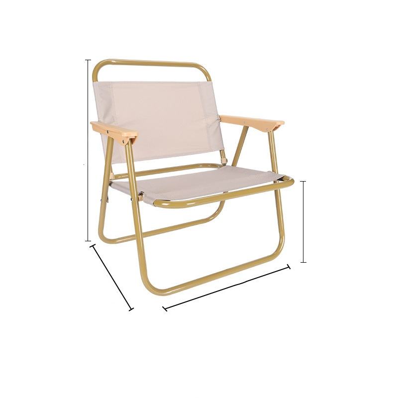 Round tube medium khaki chair