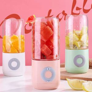 Outdoor Electric Fresh Juicer 380ml Glass 4 Stainless Steel Blades USB Rechargeable Portable Mini Blender Household Car RV Use - Product Image 4
