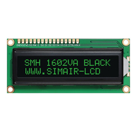 شاشة LCD 1602VA بسعر المصنع، وحدة عرض الأحرف 5 فولت مع لوحة محول IIC، شاشة LCD 1602 سوداء