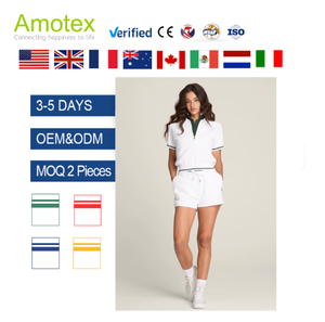 Polo Personalizado con Logo Primavera 2026 de Manga Corta Acanalado a Rayas Tipo Suéter para Golf Tenis Pádel Pickleball - Product Image 1