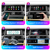 Junsun Autoradio sans fil CarPlay pour BMW F10 Multimédia pour BMW Série 5 F10 F11 2011-2017 CIC NBT 4G Android Autoradio GPS