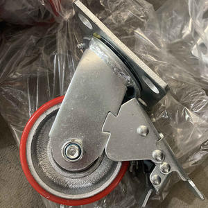 WBD Hersteller 300kg Rollen <span class=keywords><strong>6</strong></span> Zoll PU Rollen Räder Eisenkern Castora Räder - Product Image 5