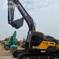 Excavatrice sur chenilles Volvo EC210D d'occasion, 21 tonnes, moteur Volvo d'origine, faible nombre d'heures de fonctionnement, pelle hydraulique pour travaux de terrassement