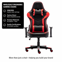 Chaise de jeu en cuir PU ALINUNU avec logo personnalisé pour un usage domestique, chaise de jeu ergonomique avec accoudoirs 2D