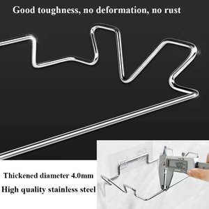 Cubos de basura portátiles de acero inoxidable con base de pegatina de pared debajo del fregadero colgador de bolsa debajo del fregadero colgador de bolsas de basura soporte - Product Image 5