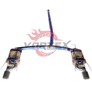 Tuyau d'échappement en alliage de titane Vortex pour Camry, 1,2 mm, finition bleue brûlée, effet écaille de poisson, soudé TIG, son agressif haute performance - Product Image 1