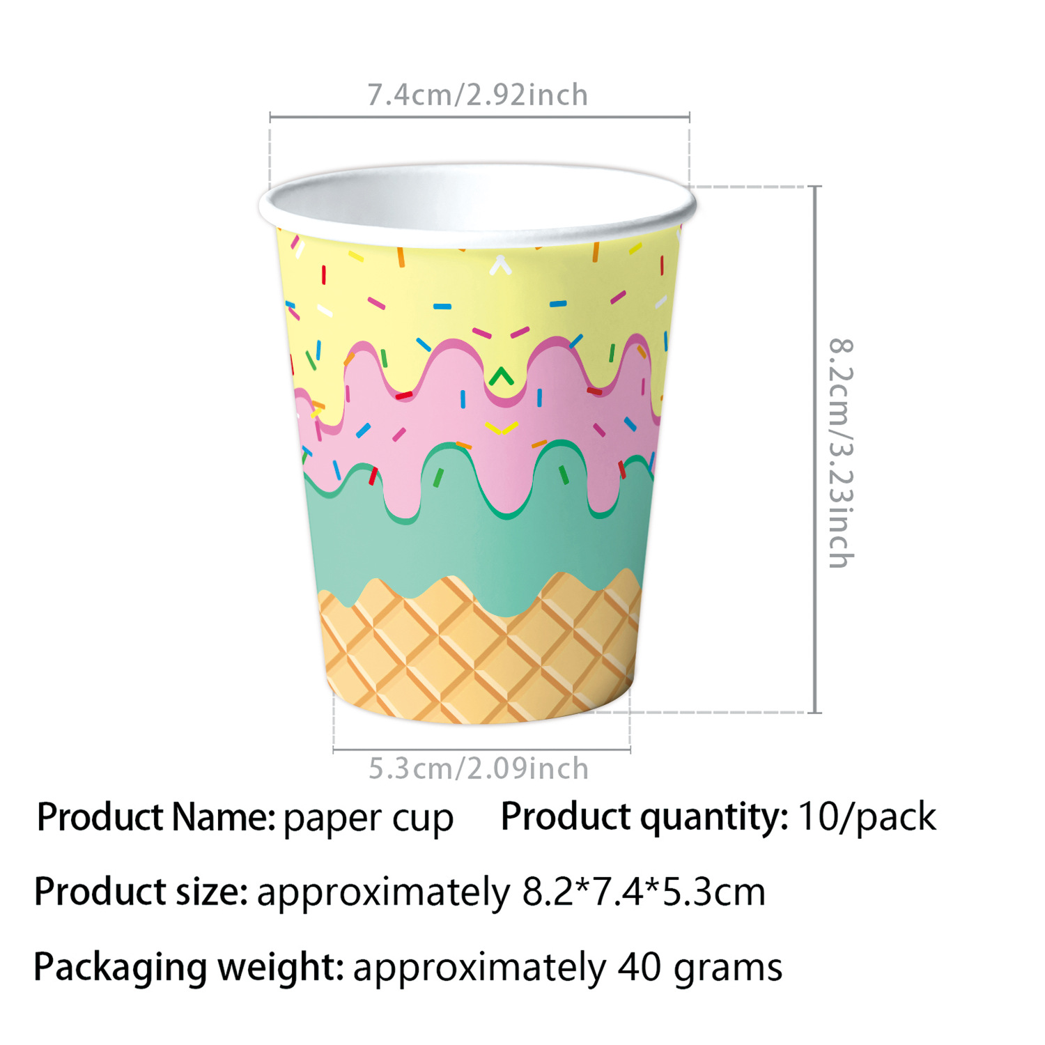 Taza de 9 oz * 10 unidades