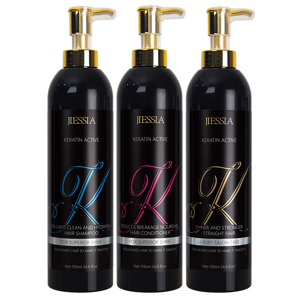 Großhandel Low MOQ Fabrik Haar produkte pflegende Glättung Behandlung Keratin aktive Haar verlängerungen Shampoo und Conditioner