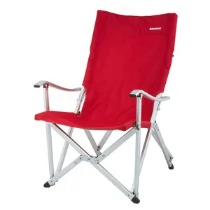 Onwaysports ağır katlanabilir taşınabilir alüminyum kamp sandalyesi kırmızı