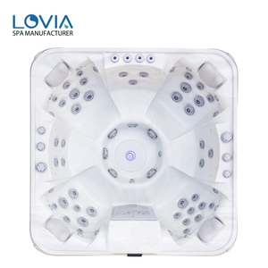 Jacuzzi de Lujo para 6 Personas, Spa Exterior <span class=keywords><strong>con</strong></span> Hidromasaje para Relajación en Patio Trasero o Villa - Product Image 2