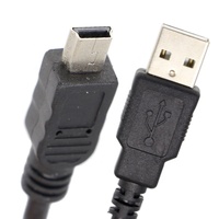 Cable de Carga de Datos USB 2.0 con Cubierta de PVC y Ferrita, 1M 2M 3M, Conector USB a Mini B de 5 Pines para Cámara