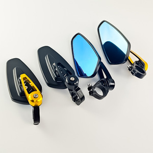 Espejo Retrovisor para Motocicleta Qiangye, Cristal Azul, CNC, Universal, Espejo para Manillar, Protección de Seguridad - Product Image 3