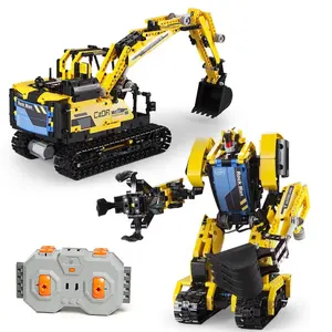 <span class=keywords><strong>Dada</strong></span> DIY 2-in-1 RC Robot Escavatore Rock Man DT016195 Giocattolo da Costruzione in Plastica ABS (930 Pezzi) per Bambini 5-7 Anni - Product Image 1