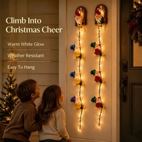 Guirlandes lumineuses de Noël en forme de gnome, style moderne et minimaliste, semi-artisanales, emballage en boîte, nouveauté transfrontalière, artisanat en bois