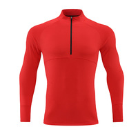 Veste de course de printemps pour hommes loisirs fermeture éclair entraînement séchage rapide bande réfléchissante col à manches longues sport Fitness course