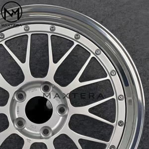 Jantes en alliage Maxtera forgées sur mesure, lèvres polies, face brossée, style <span class=keywords><strong>LM</strong></span> pour BMW, Porsche, Audi, AMG, 370Z, <span class=keywords><strong>GT</strong></span>-<span class=keywords><strong>R</strong></span>, Mustang, Corvette - Product Image 5