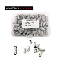 HYTOOS 100 pièces Bandes abrasives miniatures de 3 mm en papier de verre zébré, embouts de ponceuse à ongles en acier inoxydable, mandrin, accessoires d'outils de manucure électrique