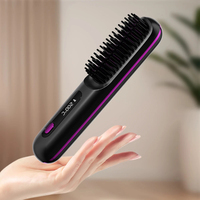 Peine Eléctrico Inalámbrico para el Cabello, Peine Caliente Eléctrico, Mini Peine Dos en Uno para Cabello Lacio y Rizado