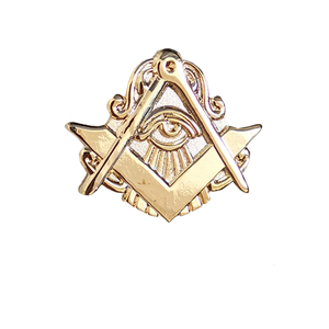 Pins de Solapa Masónicos, Insignia de la Francmasonería, Masón, BLM41, Tamaño 2.6*2.2cm, Ojo de <span class=keywords><strong>Horus</strong></span> 3D, Ojo que Todo lo Ve de <span class=keywords><strong>Dios</strong></span>, Chapado en Oro - Product Image 1