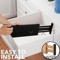 Diviseurs de tiroirs extensibles et ajustables, organisateurs de rangement, séparateurs de tiroirs robustes pour chambre à coucher, cuisine, commode