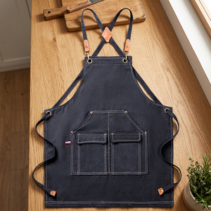 Delantal de Lona de Algodón Danya con Logotipo Personalizado, Ajustable, Impermeable, sin Mangas, para Barista, Artista, Cocinero, con Bolsillos para Herramientas de Trabajo para Hombre - Product Image 3