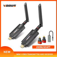 Transmisor y Receptor de Video Inalámbrico Full HD de 200M para Reuniones, Proyector de TV, Cámara CCTV, Transmisión en Vivo, Transmisión Inalámbrica para Exteriores