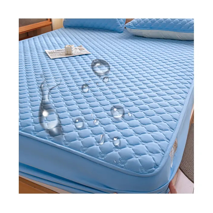 Vente en gros de drap housse de lit nouveau design imperméable à l'eau respirant et doux protège-matelas matelassé imperméable
