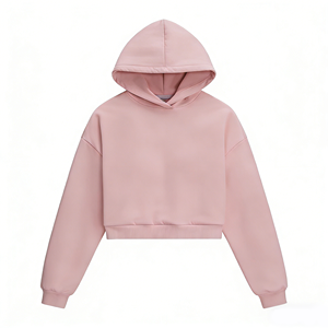 定制徽标刺绣男女通用运动短款连帽衫，基本款促销团队运动衫，适合啦啦队、舞蹈、体操 - Product Image 2