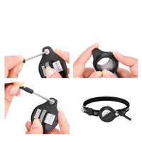 Traqueur GPS pour animaux de compagnie moderne anti-perte Airtag avec accessibilité au téléphone portable Localisateur de collier cadeau du Nouvel An pour chats chiots chiens