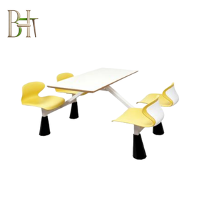 Muebles de Comedor Escolar Personalizables OEM ODM a Precio de Fábrica Profesional para Proyectos de Comedores Universitarios con 4 Asientos - Product Image 3