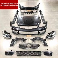 Kit Carrosserie Complet pour Mercedes-Benz Classe C W204 C200 C260 C300 vers C63 AMG Pare-chocs Avant Arrière Calandre Bas de Caisse Phares Capot
