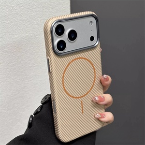 Funda Protectora Premium de Fibra de Carbono Antiarañazos para iPhone 17 Pro Max 16 15 14, Magnética - Product Image 5