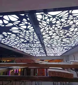 ZHIHAI วัสดุก่อสร้างที่เป็นนามธรรมการออกแบบ3d พีวีซีฝ้าเพดาน