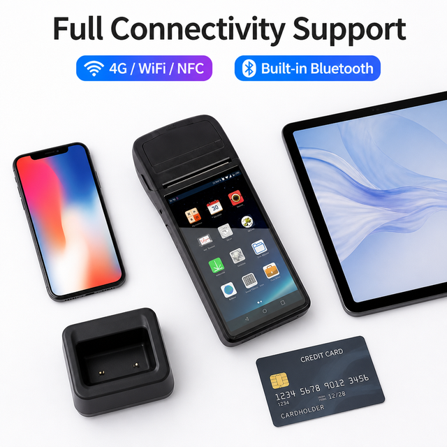 Longfly Smart POS Device RFID GPS 5MP Camera 2GB RAM Bluetooth5.2 Android 14.0 Octa Core Processor 1-Year Warranty Asset