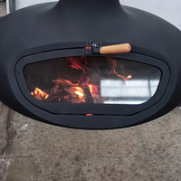 Cheminée décorative autoportante en bois et acier de fabrication chinoise pour intérieur, maison, villa, hôtels, chauffage au feu véritable, avec suspension pour bois de chauffage
