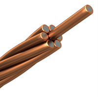 Câble en cuivre soudé nu N°2 AWG CCS Conducteur en acier recouvert de cuivre Prix
