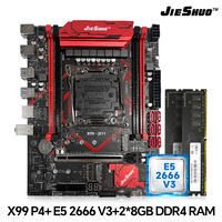 JIESHUO X99 LGA 2011-V3 Micro ATX Motherboard 4 Channel DDR4 Intel XEON E5 V3/V4 CPU untuk Desktop PC Server Mainboard Slot M.2
