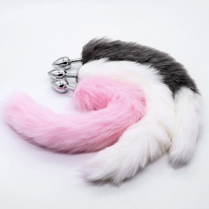 Femmina coda di volpe in metallo Harem spina anale piccoli <span class=keywords><strong>capelli</strong></span> <span class=keywords><strong>artificiali</strong></span> dispositivo di espansione anale per divertimento SM colore bloccato giocattolo del sesso - Product Image 2